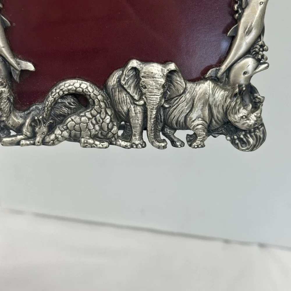 Metal Noah's Ark Vintage Picture Frame 3.5x5